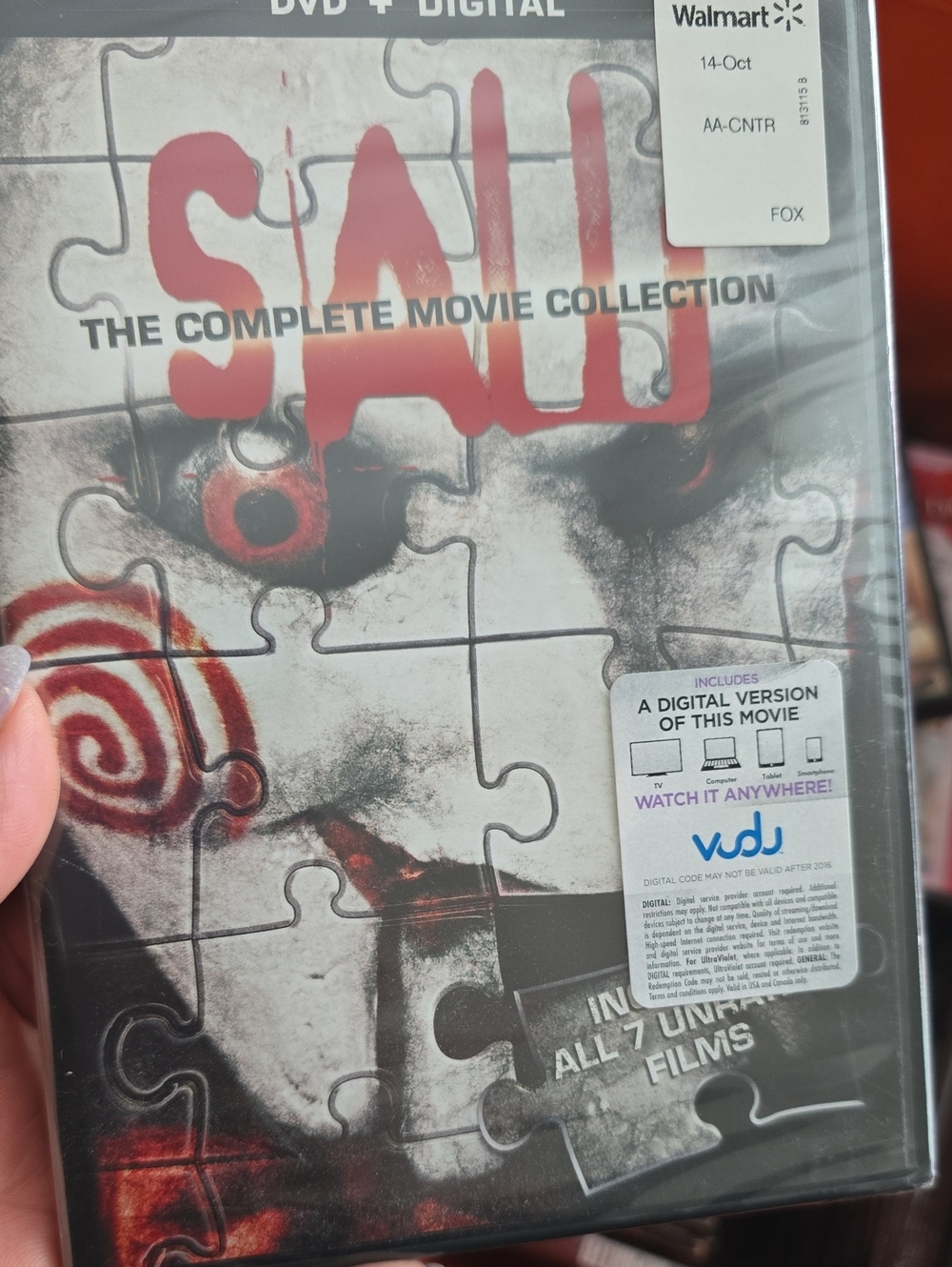SAW: The Complete Movie Collection DVD + Digital - Black/Red